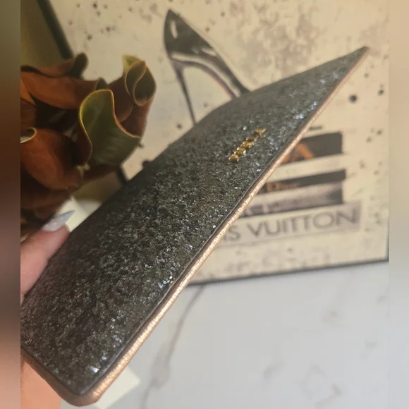 Furla Silver Rose Gold Glitter Wristlet Clutch Bag With Tags And Dustbag - Picture 5 of 12